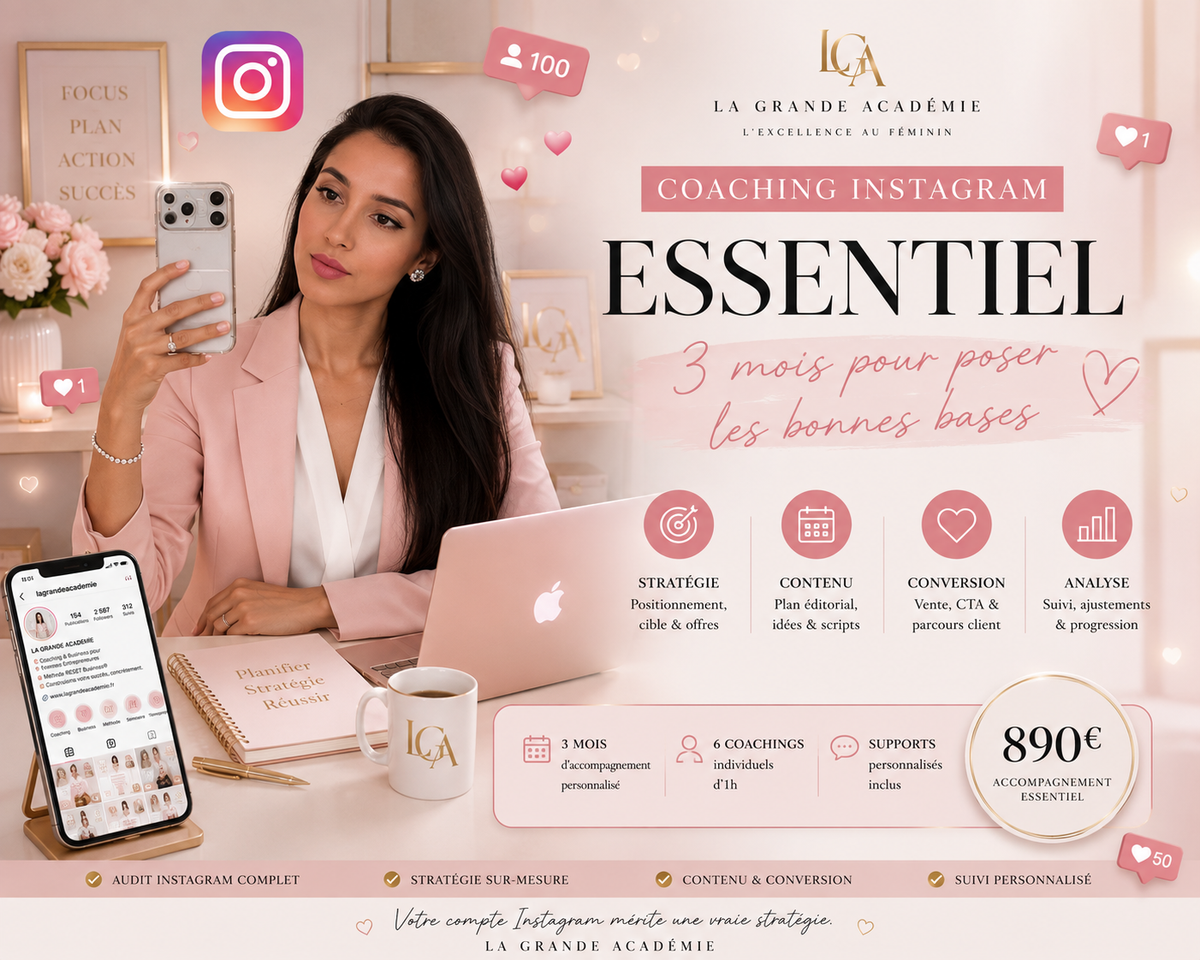 Coaching Instagram — ESSENTIEL | 3 mois