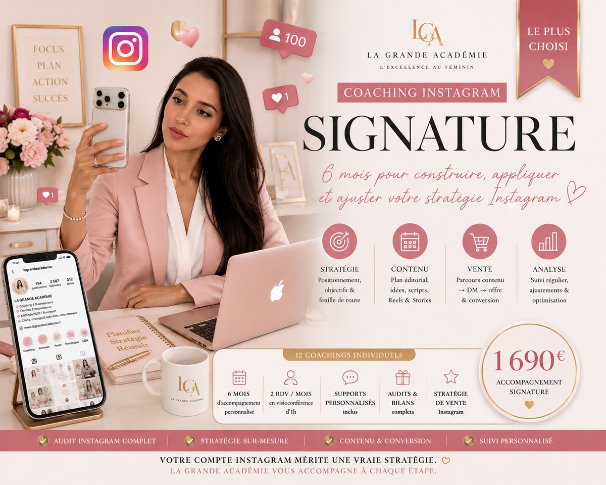 Coaching Instagram — Signature | 6 mois